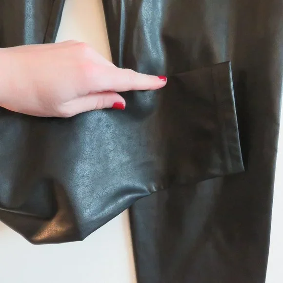 ARITZIA WILFRED Daria Black Faux Leather Leggings - Size S - Picture 7 of 15